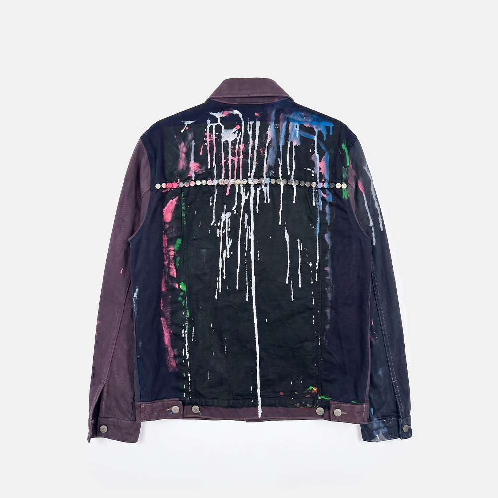 Super Flea Market+Customized Secondhand Piece+multicolor painted denim jacket+Johannes Strate4